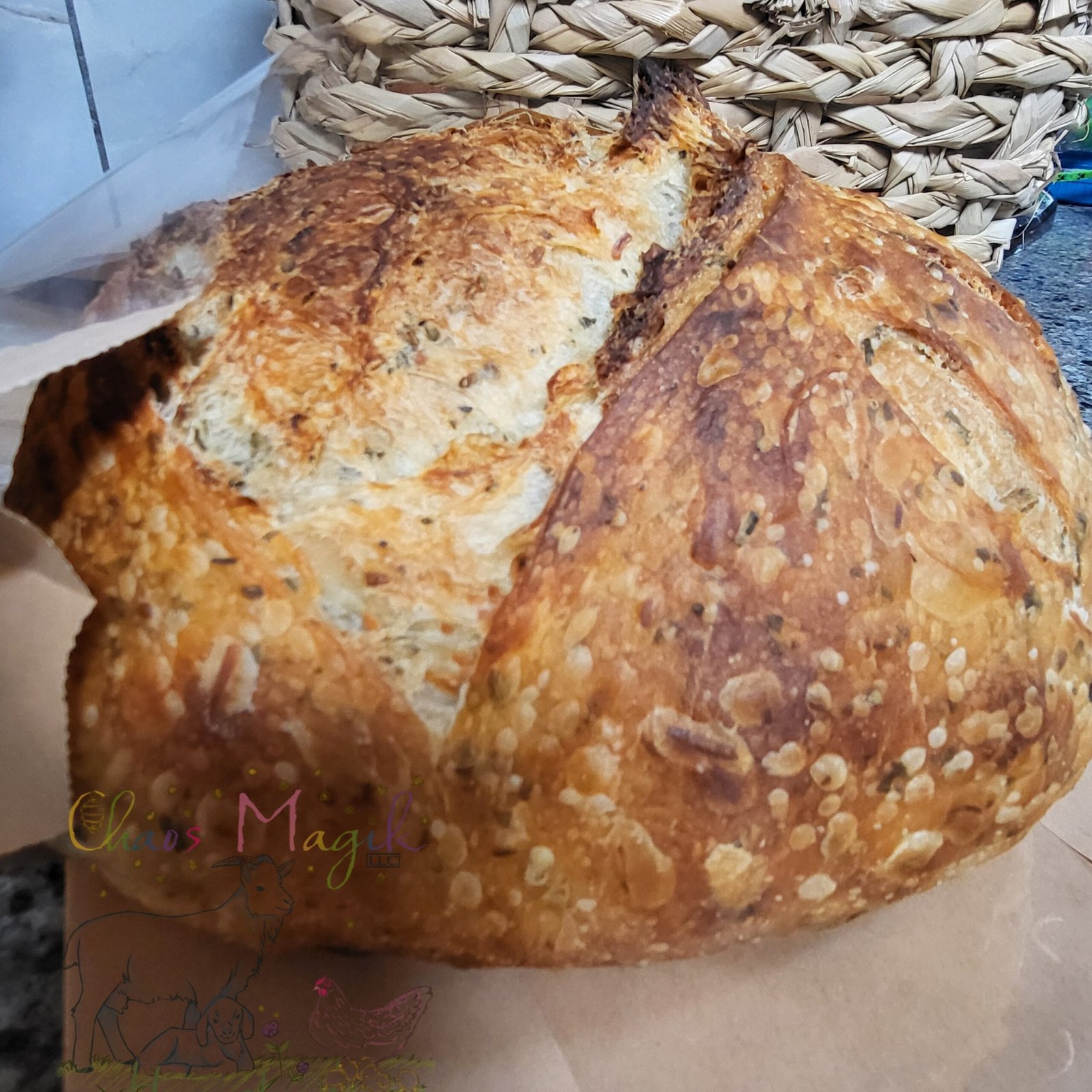 Italian Parmesan Sourdough Bread